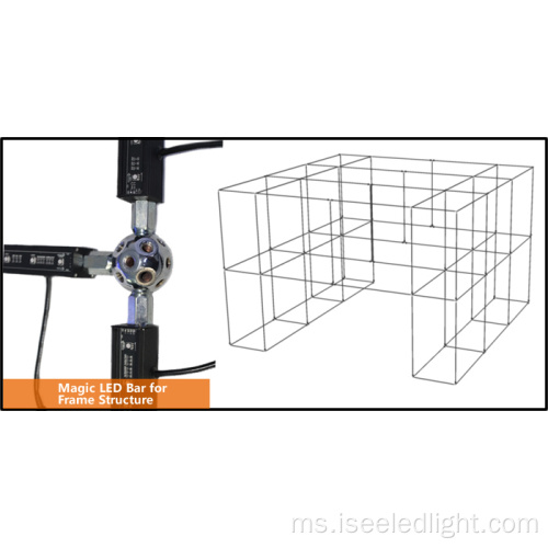 Tahap Pencahayaan Geometric Bar Digital Light